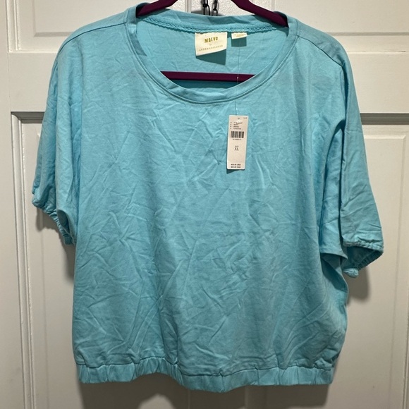 NWT Anthropologie Maeve Cady Puffed Sleeve Top Size XL 100% Cotton - Picture 2 of 6
